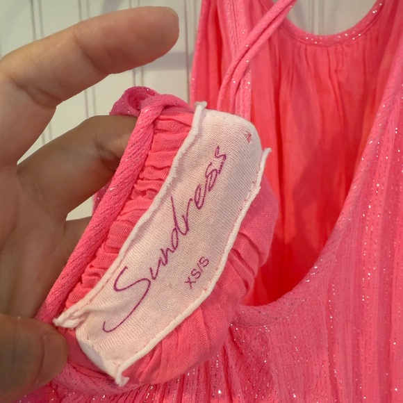 Pink Ruffled Tiered Halter Sundress - Picture 6 of 8